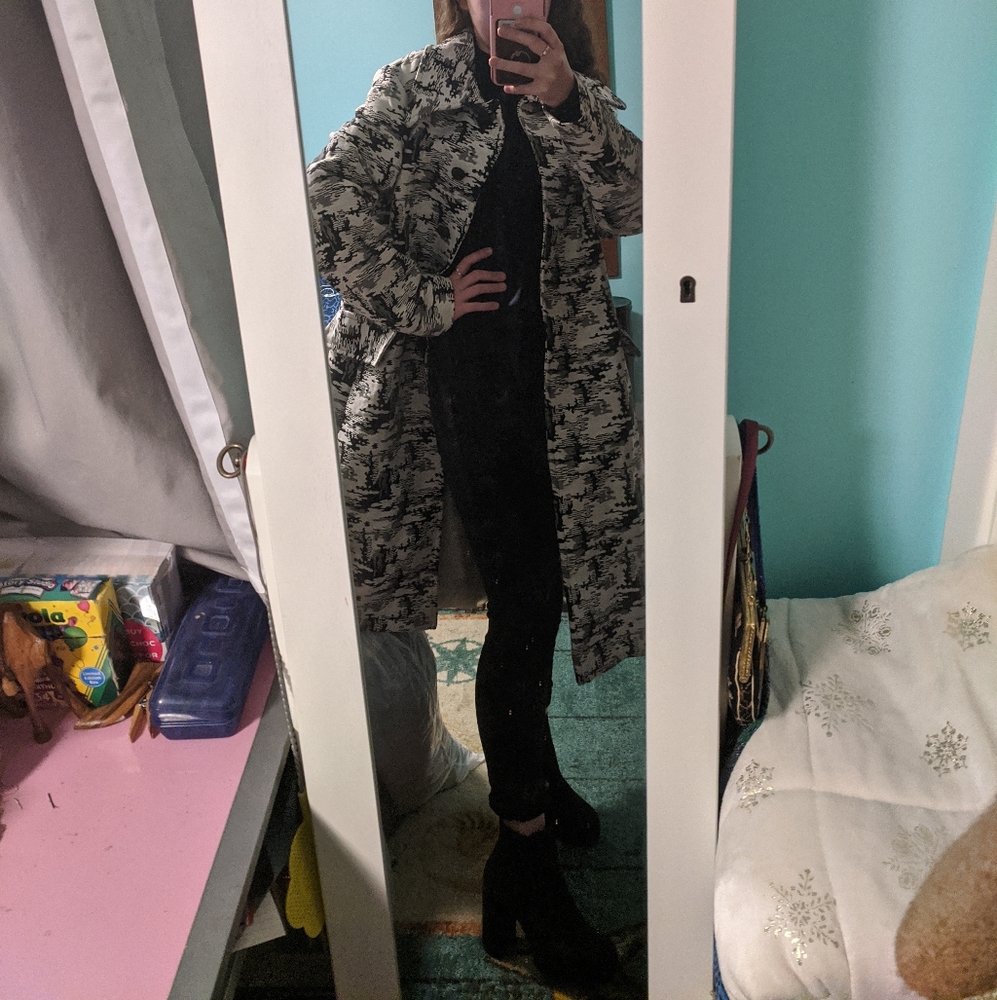 Vintage black + white jacket